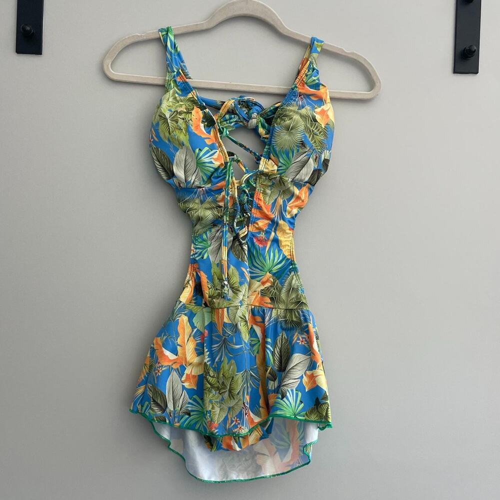 Tropical Print Swimsuit